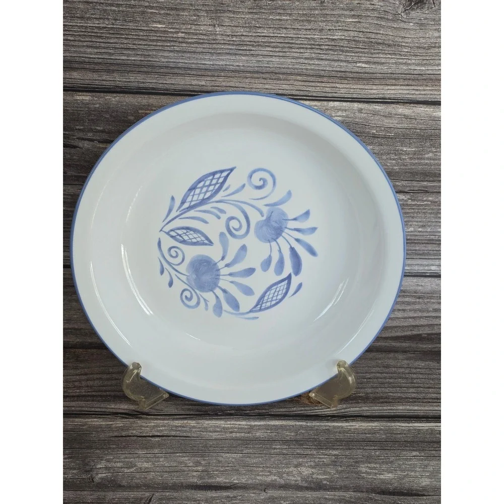 Corelle by Corning Country Corn Flower Oceanview Pie Plate Blue White Vitrelle